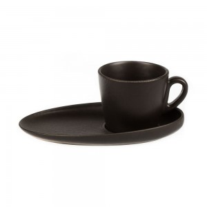 Чашка с блюдцем Espresso Black Raw Steller 100мл арт.81223143 Фото №1: Чашка с блюдцем Espresso Black Raw Steller 100мл арт.81223143 - купить в Симферополе, Крым