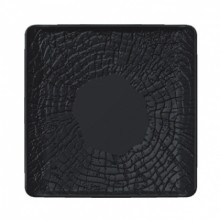 Тарелка квадратная 17,5x17,5см Black Raw Wood ри751 от Ригонда