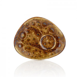Фото №1: Блюдце кофейное 140x110мм By Bone Cowry Yellow ри239 - купить в Симферополе, Крым