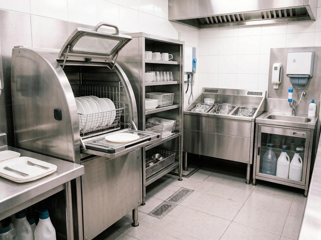 Моечная и санитарная зона общепита
